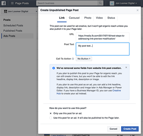 Cách chỉnh sửa liên kết xem trước của Facebook
